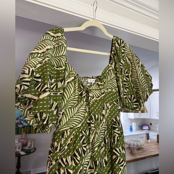 THML Tropical Leaf Midi Dress - Picture 3 of 4